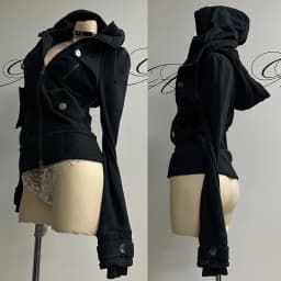 Women's 2025 Gothic Aesthetic Autumn Winter Fur Collar Hoodie Casual Slim Chic Design Cardigan Sweatshirt 2000s Harajuku Clothes