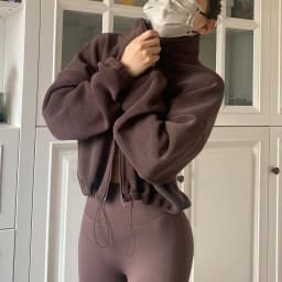 New Autumn Winter Clothes Warm High Waist Casual Sports Yoga Coat Fleece Fitness Short Jacket Slim Lady Zip Up Sweatshirt Women