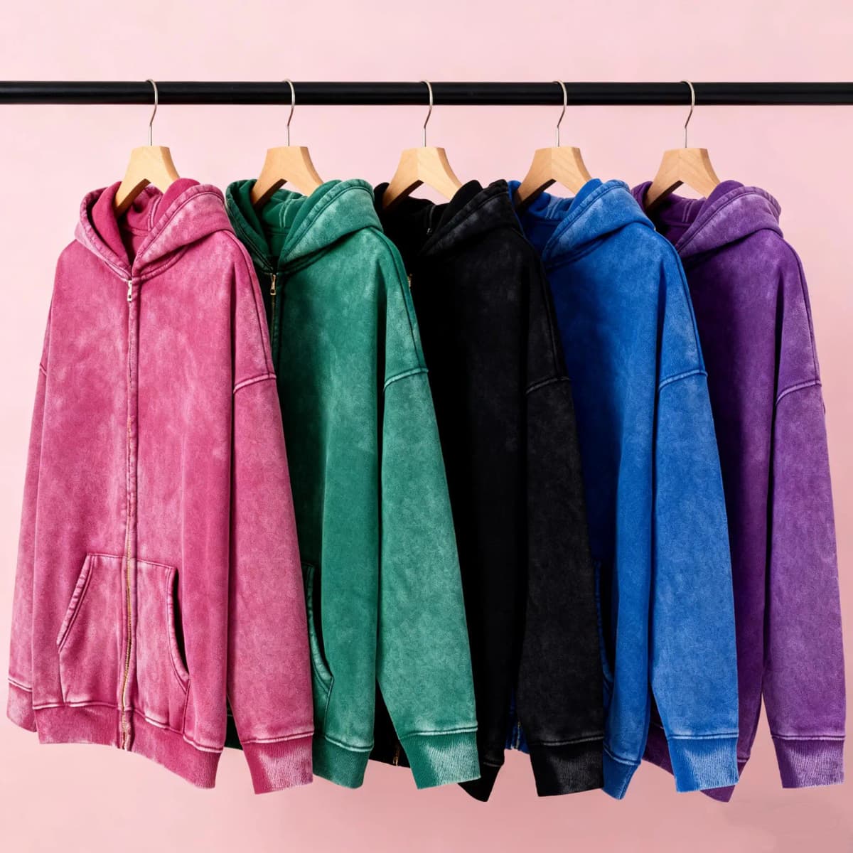 Autumn Solid Color 100% Cotton Women Washed Hoodie Sport Casual Zipper Hoody Y2K Jogging Streetwear Harajuku Soft Hoodies