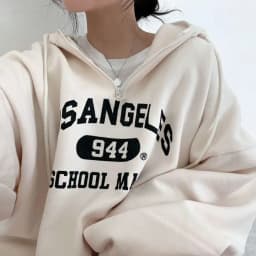 Women's Zipper Hoodie Sweatshirt Thickened Fleece Autumn Winter Outerwear Loose plus Size Korean Style Fashionable Streetwear