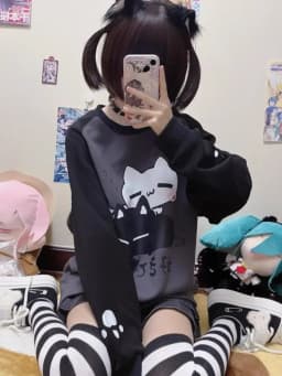 Kawaii Cartoon Print Sweatshirt Women Patchwork Sweet Cute Japanese Cotton Hoodies Grunge Sudaderas Y2k Aesthetic Moletom Tops