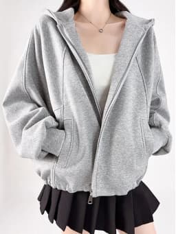 KarSaNy Hooded Sweatshirt With Zipper Women Oversize Hoodies Loose Navy Blue Casual Jackets Women's Zipper Sweatshirts With Hood