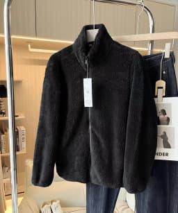 Autumn Winter Women's Long Velvet Fleece Jacket Stand Collar Warm Sleeve Zipper Cardigan Polyester Fiber Standard Fit Ladies ...