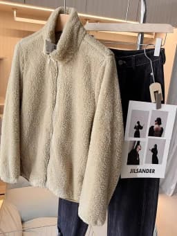 Autumn Winter Women's Long Velvet Fleece Jacket Stand Collar Warm Sleeve Zipper Cardigan Polyester Fiber Standard Fit Ladies ...