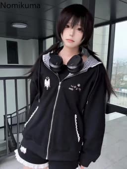 Cat Ears Hooded Sweatshirts Jackets Women's Clothing Long Sleeve Zipper Cartoon Jacket Casual Fashion Korean Y2k Hoodies Coats