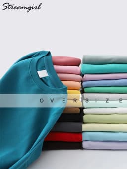 Blue Cotton Sweatshirts Oversize Women O Neck Loose Pullovers Long Sleeve Top Solid Oversized Green Sweatshirt For Women