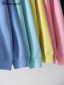White Oversized Crewneck Sweatshirts Women Autumn Comfort Colors Pink Mom Sweatshirt Yellow Cotton Fall Sweatshirt For Women