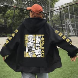 Japanese Anime My Hero Academia Dabi Zip up Hoodies Men Women Comfortable Hooded Tops Winter Loose Warm Thick Zipper Jacket Coat