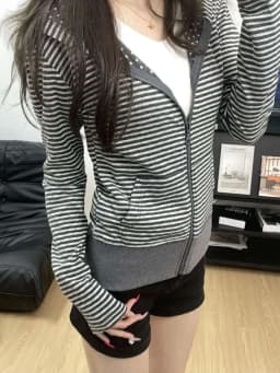 Y2K Vintage Zipper Hoodie Women Long Sleeve Subculture Purple Stripe Priint Harajuku Style Autumn Spting Casual Tops Streetwear