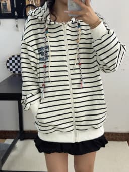 Y2K Vintage Zipper Hoodie Women Long Sleeve Subculture Purple Stripe Priint Harajuku Style Autumn Spting Casual Tops Streetwear