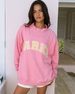 Flordevida Gray sweatshirt with Classic Style Letter embroidery for Women crew neck cotton long sleeve casual sweatshirt female