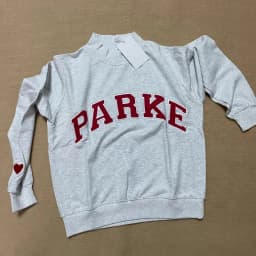 Flordevida Gray sweatshirt with Classic Style Letter embroidery for Women crew neck cotton long sleeve casual sweatshirt female