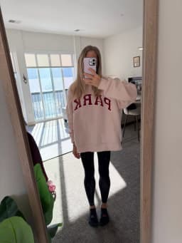 Flordevida Gray sweatshirt with Classic Style Letter embroidery for Women crew neck cotton long sleeve casual sweatshirt female