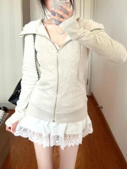 Harajuku Vintage Zipper Hooded Cardigan Korea Fashion Solid Sports Sweatshirt Women New Autumn Winter Casual Warm Clothes 2025