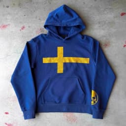American Gothic Hip Hop Rock Harajuku Long Sleeved Hoodie Vintage Contrast High Street Fashion Skull Cross Printing Casual Coat
