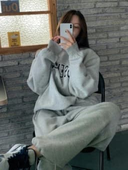 Afashion Women's Loose Fit Thin American Style Hoodie Spring Autumn Trendy Hiphop High Street Casual Long Sleeve round Neck Prin