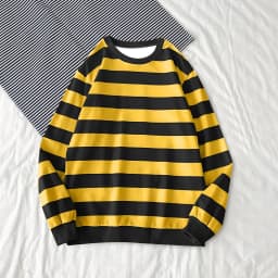 Women's Long-Sleeve Striped Sweatshirt Casual Crewneck Oversized Pullover Harajuku Loose Fit Stripe Fall Street Sweatshirt Top