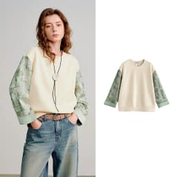 TOYOUTH Women Hoodies 2026 Spring New Fake Two-Piece Splicing Jacquard Casual Sweatshirt Tops
