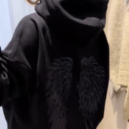 Women Fashion Sequin Angel Wings Printed Hoodies Casual Long Sleeved Hooded Solid Color Tops 2025 New High Street Y2k Outwear
