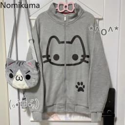 2025 Ropa Mujre Anime Hoodie Jackets Women's Clothing Stand Neck Zipper Cute Y2k Coat Casual Fashion Japanese Sweatshirts Tops
