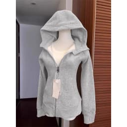 Streetwear Black Hoodie Coat 2025 Women's Clothing Hooded Zipper Slim Fit Y2k Jackets Casual Fashion Sweatshirts Tops Ropa Mujer