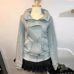 2026 Retro Gray Sweatshirt For Women Vintage High-End Fashion Hoodie Sweatshirt Spring Autumn Women Hooded Jacket New Women Coat