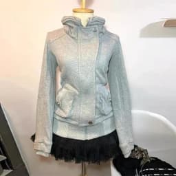 2026 Retro Gray Sweatshirt For Women Vintage High-End Fashion Hoodie Sweatshirt Spring Autumn Women Hooded Jacket New Women Coat
