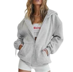Spring Autumn Winter Fashion Zipper Hoodies Women Cardigan Coat Daily Long Sleeve Tops Versatile Casual Hoodies Women Sweatshirt