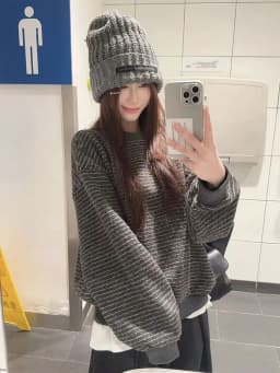 Women Vintage Striped Sweatshirts Autumn Winter Preppy Loose Casual O Neck Pullovers Retro Streetwear Long Sleeve Baggy Tops New
