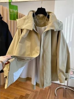 Y2k Long Sleeve Trench Coat Women Elegant Solid Hooded Coat Button Patchwork Bodycon Crop Tops Autumn Winter Streetwear 2026