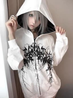 Subculture Y2k Japanese Hooded Sweatshirt Women Thin Spring Autumn Retro Loose Zipper Jacket Top 2000s Korea Casual Hoodies New