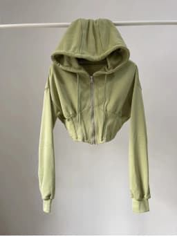 Spicy Girl Retro Color Hoodie Women's Ultra-Short Waist-Cinching Belly-Baring Long-Sleeve Open Cardigan Top Coat