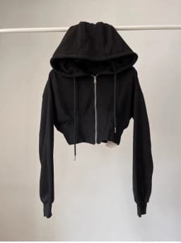 Spicy Girl Retro Color Hoodie Women's Ultra-Short Waist-Cinching Belly-Baring Long-Sleeve Open Cardigan Top Coat