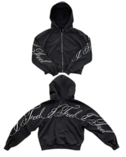 Y2K harajuku Gothic Letter Print Retro Fashion Men And Women Hoodie Hip-Hop Punk Style Black Oversized Zipper Sweatshirts