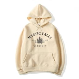 Mystic Falls Virginia Hoodie Salvatores Shirt Unisex Long Sleeve Crewneck Pullovers Hoodies Casual Sweater for Vampire Fans