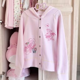 Cute Japanese Printed Cardigan Women Y2K Fairy Grunge Ruffle Patchwork Outerwear Sweet Lolita Harajuku Style Daily Casual Outfit