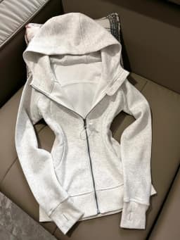 American Grey Shoulder Slim Fit Hoodie Coat For Women Spring Autumn Wear New Collection Hoodie Zipper Style Grey Jacket Top