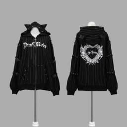 Streetwear Harajuku Hoodies Jackets Women's Clothing Hooded Punk Zipper Coat Japanese Rivet Print Vintage Casual Y2k Sweatshirts