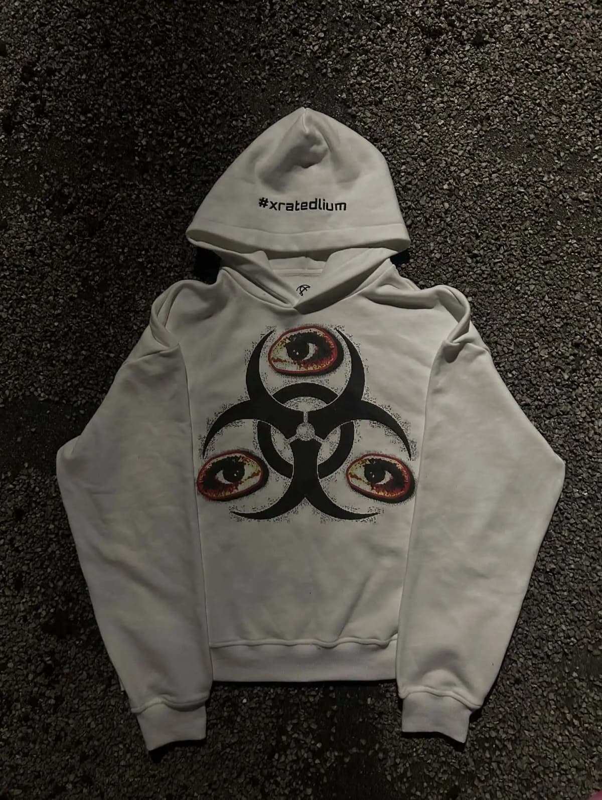 2026 Fall Winter New Trendsetters Must Have Dark Quirky Printed Hooded Sweatshirt Unisex Street Style Casual Hoodie Top