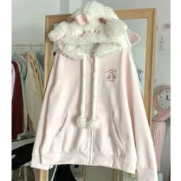 Japanese Kawaii Sweatshirt Long Seleeve Casual Women Subculture Hoodies Dots Print Coat Cute Sweet Style Chic Women Clothing