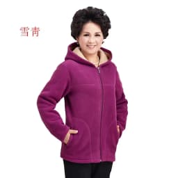 Autumn Women Fleece Jacket 2026 New Grandma Velvet Hooded Sweatshirt Cotton Warm Winter Jacket Coat Female Tops Basic Coats 5XL