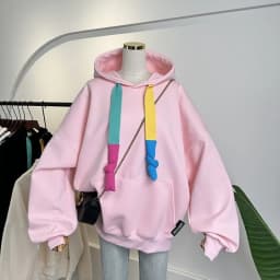 Oversized Hoodies Women Fashion Color Drawstrin Hooded Coats Spring Autumn Trendy Korean Loose Sweatshirt Womens Pullover Tops