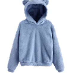 Autumn Winter Women's Hoodies Winter Women Long Sleeve Rabbit Ear Hood Sweatshirt Cute Plush Warm Casual Hoodie Tops