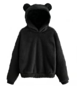 Autumn Winter Women's Hoodies Winter Women Long Sleeve Rabbit Ear Hood Sweatshirt Cute Plush Warm Casual Hoodie Tops