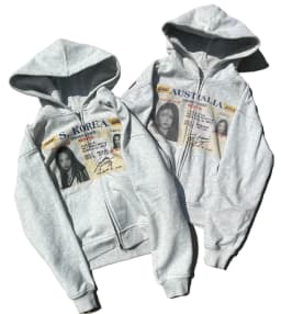 Harajuku Korean Style Graphic Print Hoodies Women Gothic Casual Oversized Hoodie Zip Sweatshirts Streetwear Y2k Women Clothing