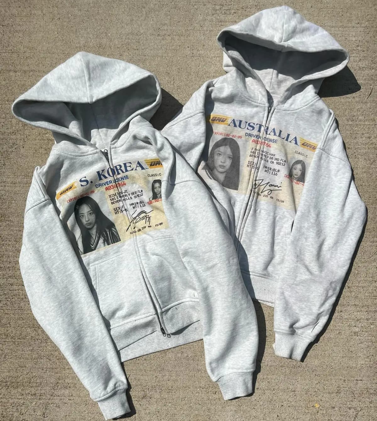 Harajuku Korean Style Graphic Print Hoodies Women Gothic Casual Oversized Hoodie Zip Sweatshirts Streetwear Y2k Women Clothing