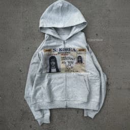 Harajuku Korean Style Graphic Print Hoodies Women Gothic Casual Oversized Hoodie Zip Sweatshirts Streetwear Y2k Women Clothing
