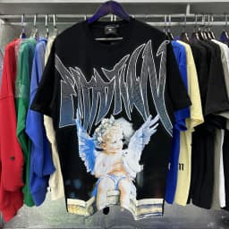 MIXED EMOTION Rhinestone Short Sleeve Men Women Tshirt Streetwear Cotton Loose Round Neck Top Tees Oversized Tee Top Trendy