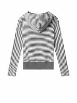 Slim Fit American Style Hooded Cardigan Sweatshirt Women's Short Thin Autumn New Fashion Versatile Open Cardigan Striped Spot...