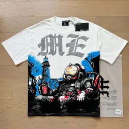 New Release RMIXED EMOTION Rhinestone Shirt Streetwear Cotton Loose Round Neck Top Tees Oversized Tee Top Trendy